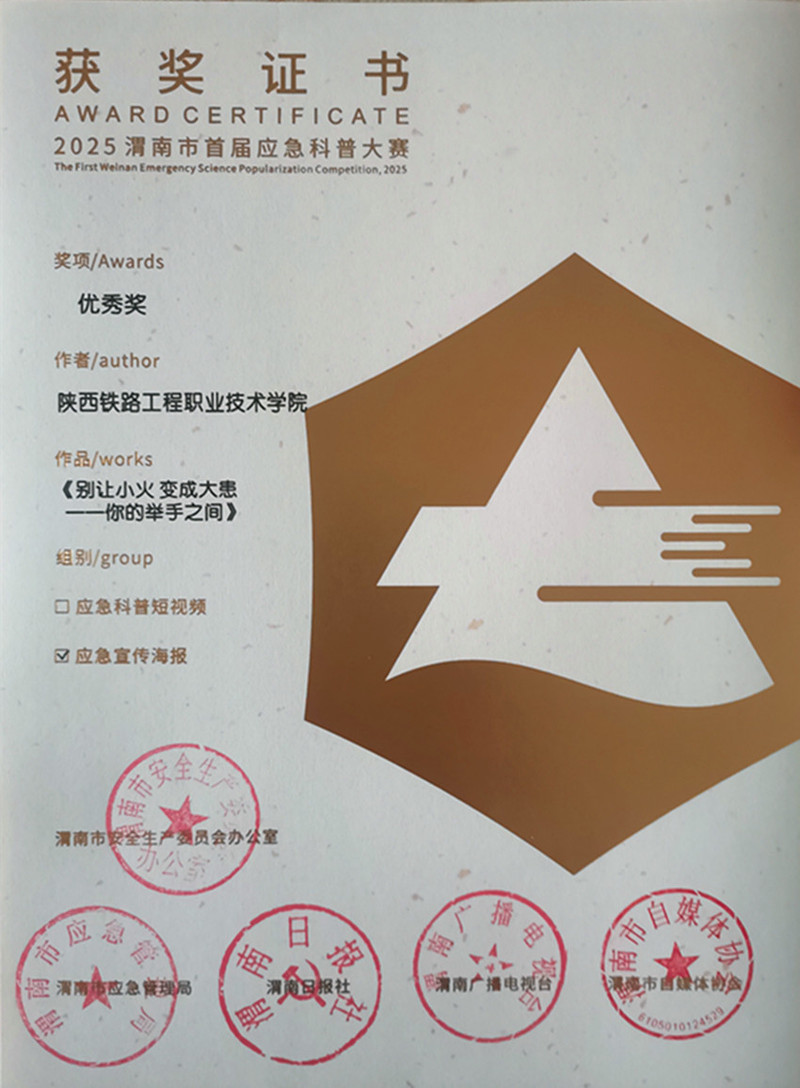 《别让小火变成大患——你的举手之间》作品获优秀奖